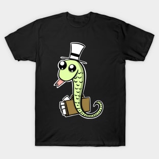 Cartoon Business Snake T-Shirt